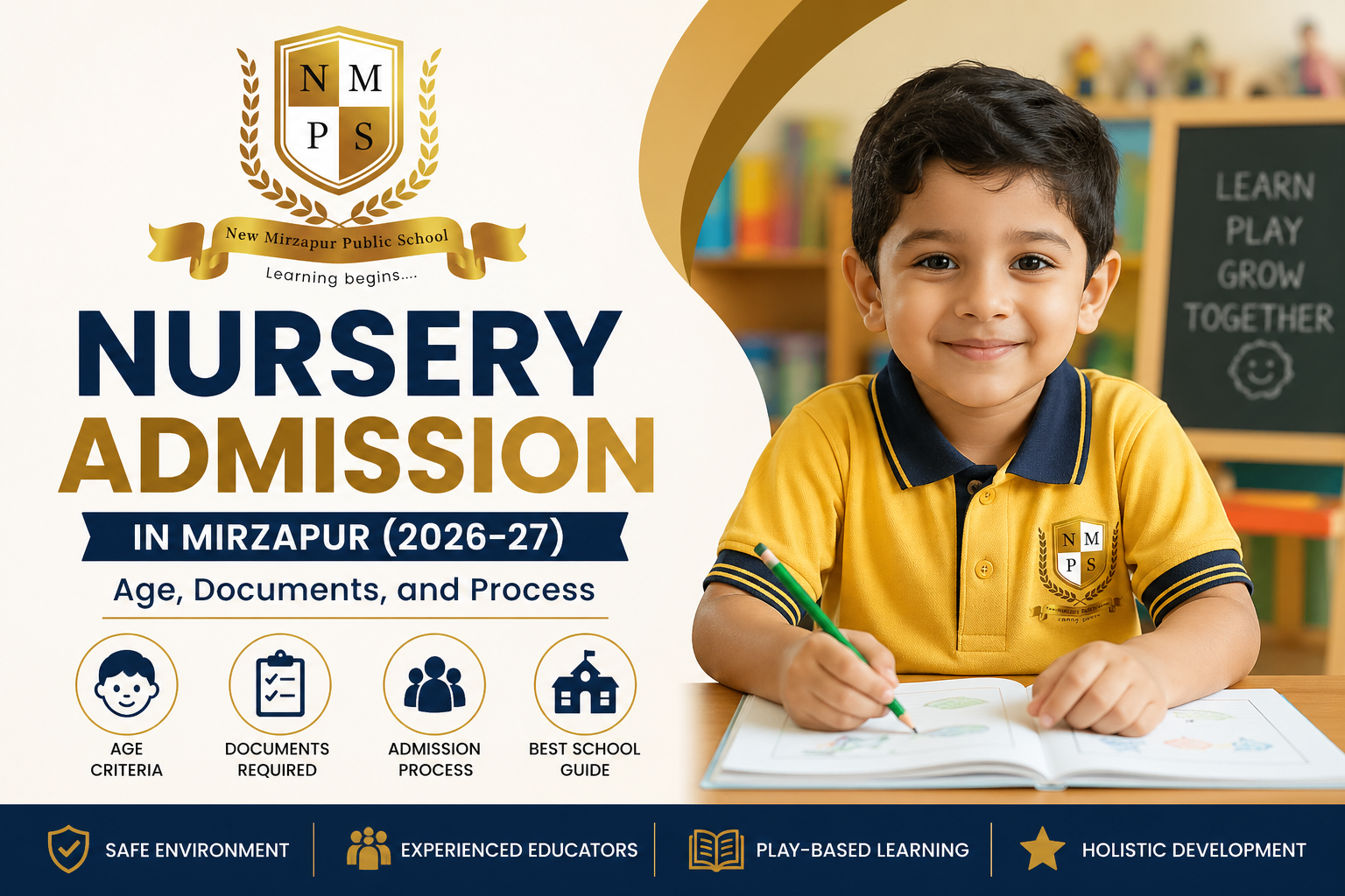 Nursery admission in Mirzapur 2026-27 at New Mirzapur Public School